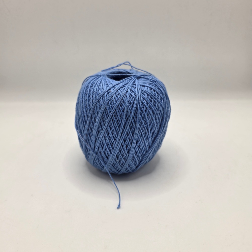 Unbranded Crochet Thread Blue Cotton Lace Weight Fine Cord Crafting Supplies